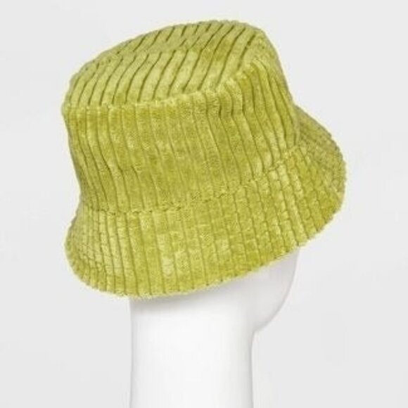 Wild Fable Women's Wide Wale Green Corduroy Bucket Hat - Picture 2 of 4